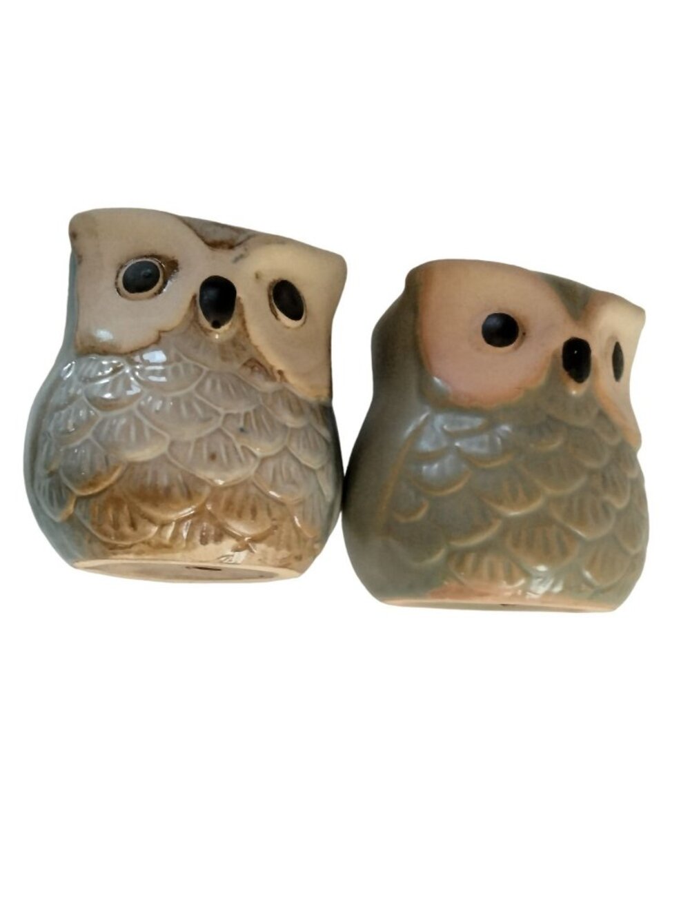 Ceramic Owls Flower Pot Planter Wildlife Forest Animal Figurine 3 inch